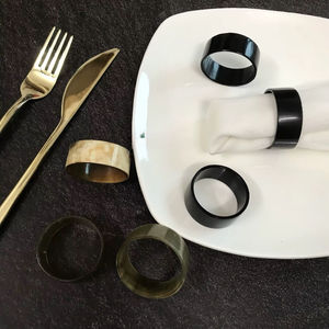 Servilleteros de Cuerno de Búfalo, Porta Servilletas Redondos para Hoteles de Lujo, Restaurantes y Mesas de Boda, Alta Calidad - Product Image 1