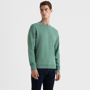 Pull-over sweat-shirt col rond en molleton de coton épais personnalisé, coupe classique, uni ou imprimé, pour homme, vente en gros - Product Image 6
