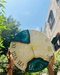 Reloj de Pared de Resina Epoxi TIMEPIECE, Tamaño Personalizado, Funciona con Pilas, Diseño Moderno, Decoración para el Hogar, Bodas, Hecho a Mano, Calidad de Lujo - Product Image 2