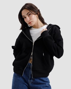 Sudadera con Capucha Unisex de Diseño de Marca de Ropa Urbana de Lujo 2025, con Doble Cremallera, Lisa, de Felpa de 350G, Corte Cuadrado, Totalmente Personalizable para Mujer - Product Image 1