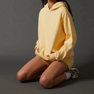 Sudadera con capucha de invierno de lana de algodón 100% de corte regular informal para hombre, ropa de calle de talla grande, uso diario, fabricante OEM ODM - Product Image 5