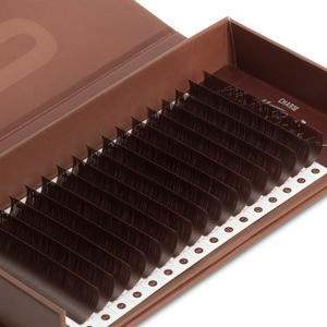 Charmlash Vente en gros de plateaux de cils individuels, extensions de cils brun clair, extensions de cils, emballage individuel - Product Image 1