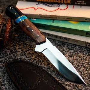 Couteaux de chasse OEM, dernier design avec manche en bois massif, couteaux personnalisés pour l'extérieur, prix d'usine, étui personnalisé pour couteau de chasse - Product Image 4