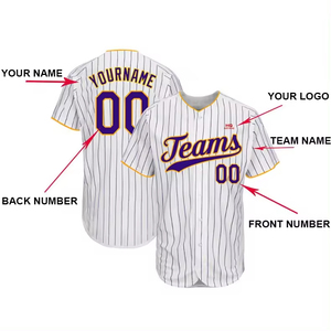 Vente en gros de vêtements de baseball tendance personnalisés OEM à sublimation, maillots de baseball mode pour hommes unis et vierges à prix abordables - Product Image 4