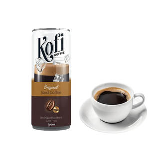 OEM/Private Label 250ml-330ml Can Kofi Coffee Marque bien connue Café instantané Boisson Goût sucré Crème Chocolat Sucre Arômes - Product Image 4