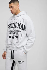 Conjunto Deportivo de Invierno con Sudadera con Capucha y Pantalones de Chándal de Talla Grande, 100% Algodón, con Logotipo Personalizado, de Alta Calidad, Transpirable y Ligero - Product Image 3