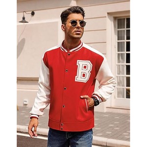 Vente en gros OEM Fabricant Top Qualité Chenille Broderie Hommes Collège Bomber de baseball personnalisé Letterman Veste universitaire en cuir - Product Image 5