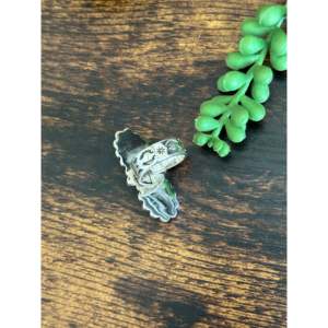 Southwest Handmade Kingman Turquoise Sterling <b>Silver</b> <b>Adjustable</b> Cluster <b>Ring</b> - Product Image 5