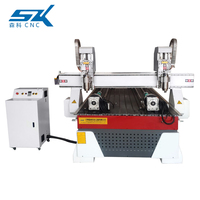 4 axes 3d 1325 multi-tête courbée chaise jambe meubles faisant cnc routeur cylindre alésage et fraisage sculpture machine