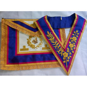 Nouveau artisanat maçonnique MM maître maçons tablier avec poche Regalia mm 3ème degré maçonnique passé maître tablier bleu soie bordure argent - Product Image 4