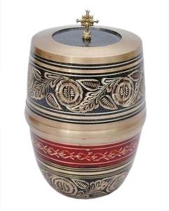 Brass Cremation urn <b>Memorial</b> Container Jar Pot Metal Urn Burial Brass <b>Memorial</b> Urn Modern Design Honoring Memories - Product Image 3