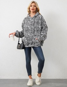 Nuevo Camo Luxury Women Hoodies Alta calidad Algodón Fleece Acid Wash Pullover Heavyweight Streetwear Boxy Fit Invierno Otoño - Product Image 5