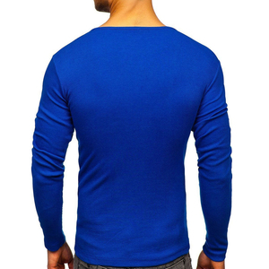 Camiseta de manga larga para hombre con estampado de logotipo personalizado 2024, ropa de calle de alta calidad con patrón sólido - Product Image 3