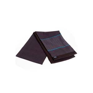 <b>Brown</b> Turquoise Polka Dot Special Cut Double Sided <b>Scarf</b> - Product Image 1