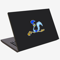 Autocollant mural en vinyle décoratif personnalisé, réutilisable, imperméable, motif dessin animé Road Runner, pour intérieur et extérieur, 5x4 pouces, impression UV brillante