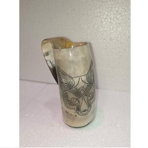 Meilleure vente nouvelle meilleure conception de corne de Viking buvant une tasse de bière Viking faite avec de la corne naturelle d'Inde - Product Image 3