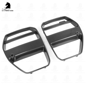 Grille avant en fibre de carbone sèche de style V pour pare-chocs avant BMW G80 G82 G83 2021+ - Product Image 2