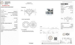 G Color VS1 Claridad Tamaño 3,64 Ct Pulido Labgrown Diamante Forma Redonda Joyería de Diamantes Sueltos - Product Image 5