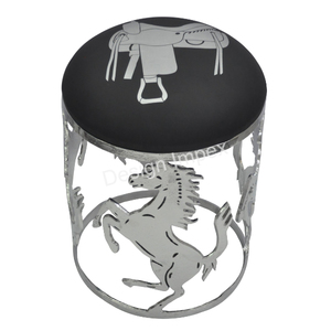 Superbe look tabouret d'armoire meilleure vente en fonte d'aluminium attaché cheval étrier style tabouret équestre et Offres Spéciales ottoman - Product Image 5