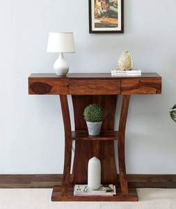 โต๊ะคอนโซลไม้ตกแต่งสำหรับห้องนั่งเล่นห้องรับประทานอาหารทางเข้าและพื้นที่สำนักงานที่มีการออกแบบบ้านไร่แบบชนบท - Product Image 2