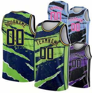 Uniformes de basket-ball professionnels 100% polyester meilleur maillot de basket-ball de sport/ensemble court réversible - Product Image 2