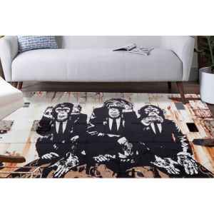 Alfombra con Diseño de Graffiti, Alfombra Estampada con los Tres Monos Sabios de Banksy, Alfombra Suave No Tejida - Product Image 5