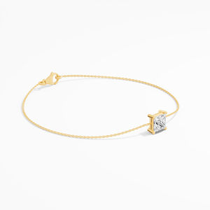 Venta al por mayor 0,25 Ct Lab Grown Princess Cut Diamond Bracelet en 14K y 18K Gold Trendy para uso diario - Product Image 2