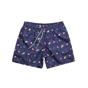 Shorts de bain d'été pour hommes de haute qualité Logo personnalisé imprimé couleur unie séchage rapide taille moyenne Shorts de sport de plage en gros - Product Image 6