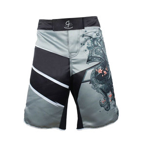 Pantalones cortos MMA con estampado de sublimación de nuevo estilo, pantalones cortos de boxeo de estilo con patrón personalizado en ropa de ataque elegante, ropa de artes marciales - Product Image 3