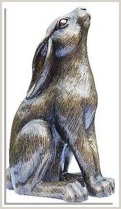 Sculpture de rugissement de lapin en aluminium moderne artisanat rustique élégant avec art de la faune coloré beaux espaces de vie décoratifs pour la maison - Product Image 2