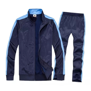 2023 Unisex personalizado azul poliéster chándal cremallera ropa deportiva para gimnasio correr entrenamiento Casual Logo invierno EE. UU. Europeo de talla grande - Product Image 1
