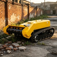 Tondeuse robot chenillée électrique à télécommande, autonomie longue durée, pour pentes, coupe-herbe et débroussailleuse pour vergers et jardins