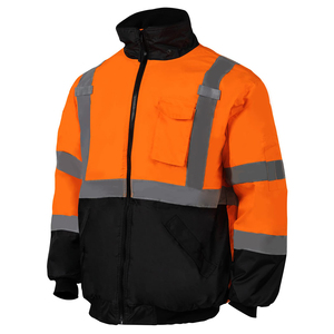 Best Quality Hot Selling <b>Security</b> Customized Material Jacket OEM ODM Services High Manufacture Safety Work Jackets - Product Image 5