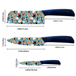 Nouveautés : Ensemble de couteaux de chef en céramique avec manches en plastique pour les fêtes barbecue - Lavable au lave-vaisselle - Ambidextre - Livraison rapide via Shopify - Product Image 2