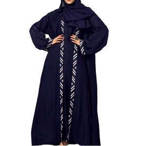 Abaya Larga para Mujer, Talla Grande, Diseño de Primavera, Cómoda, Lisa, Personalizable, Islámica, Precio Bajo / Nueva - Product Image 1