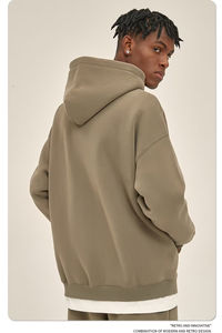 Vente en gros Hiver 2026 280g 100% Coton Polaire Unisexe Veste à Capuche Cardigan à Double Fermeture Pull Ample Écologique Séchage Rapide - Product Image 5