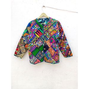 Veste Banjara de travail miroir multicolore Veste Kutch brodée à la main Veste de travail en fil de coton Navratri Festival Wear - Product Image 2