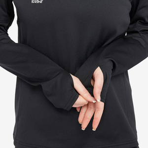 Ropa deportiva de piel de oveja transpirable de secado rápido para mujer, Top de entrenamiento, chaqueta con cremallera intermedia personalizada, OEM disponible - Product Image 4