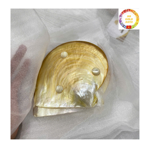 Assiette en nacre de luxe faite à la main, plat de caviar en coquille d'huître naturelle pour une cuisine raffinée et une décoration - Product Image 3