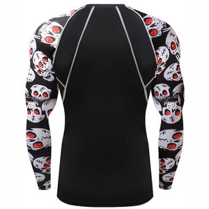 Ventes chaudes Rash Guard personnalisé avec logo BJJ MMA pour hommes, manches longues, compression, t-shirts de sport pour hommes, Rash Guard par sublimation, service OEM - Product Image 3