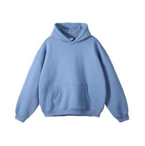 Sweat-shirt à capuche à col rond de nouvelle conception, 100% coton, uni, teinture unie, de haute qualité, coupe classique, haut pour homme et femme, automne-hiver - Product Image 4