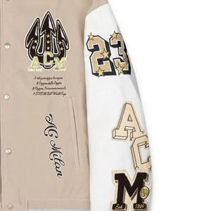 Chaqueta Varsity de Cuero con Parches de Chenilla Bordados, Estilo Béisbol, Algodón y Felpa, Aspecto Premium, Personalizable, Frente de Lana - Product Image 2