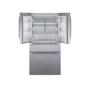 NUEVO EN OFERTA FLASH: Lámpara Bosch Serie 800 de 36 Pulgadas 20.5 Cu. (Pies cúbicos) Frigorífico de puerta francesa con congelador inferior, de acero inoxidable, inteligente y de profundidad para encimera - Product Image 3