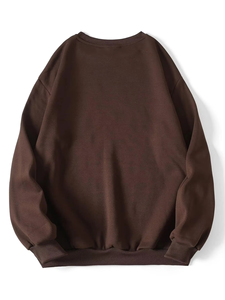 เสื้อสเวตเตอร์คอกลมสีน้ำตาล | วัสดุขนแกะนุ่ม | ชุดใส่ในฤดูหนาวแบบลำลอง | สวมใส่สบายและมีสไตล์ | ขายส่ง - Product Image 5