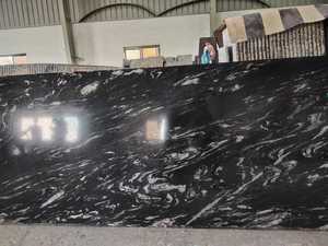 Dalle de pierre naturelle de vente chaude noir de graphite poli Design moderne pour l'intérieur de mur et de plancher de la maison et du bureau forme de grande dalle - Product Image 2