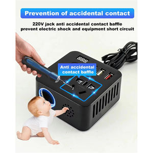 Inversor de Corriente de 12V 100W DC a AC con Puerto Lightning y Conexión para Encendedor para Accesorios de Coche - Producto de Seguridad Eléctrica - Product Image 2