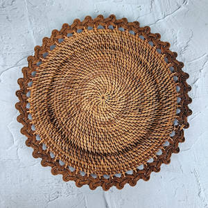 Napperons ronds en rotin naturel avec motif unique napperons en rotin osier vaisselle en osier faite à la main du Vietnam - Product Image 4