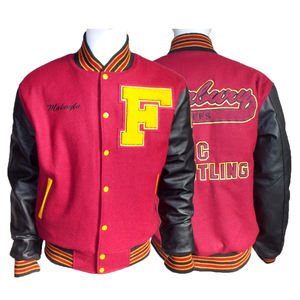 Abrigo de béisbol Unisex al por mayor Varsity hombre chaqueta por encargo en blanco béisbol bombardero Varsity chaqueta para hombre de guantes de la ciudad - Product Image 1