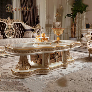 طقم أريكة كلاسيكي ذهبي فاخر لغرفة المعيشة على الطراز الأوروبي، رائج البيع، عالي الجودة، طقم أريكة كامل لغرفة المعيشة - Product Image 6