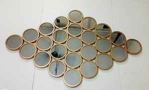 Grand miroir rond suspendu en verre avec un design de cadre moderne, miroir mural élégant pour les meubles et la décoration de la maison - Product Image 6